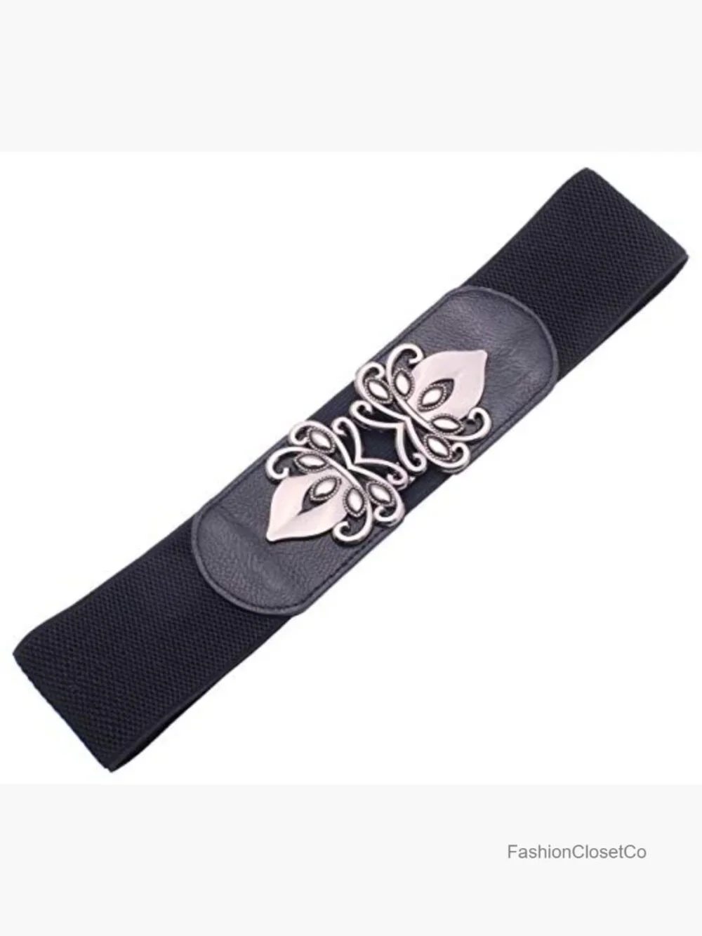 Vintage Wide Elastic Stretch Waist Belt Retro Cinch Belt